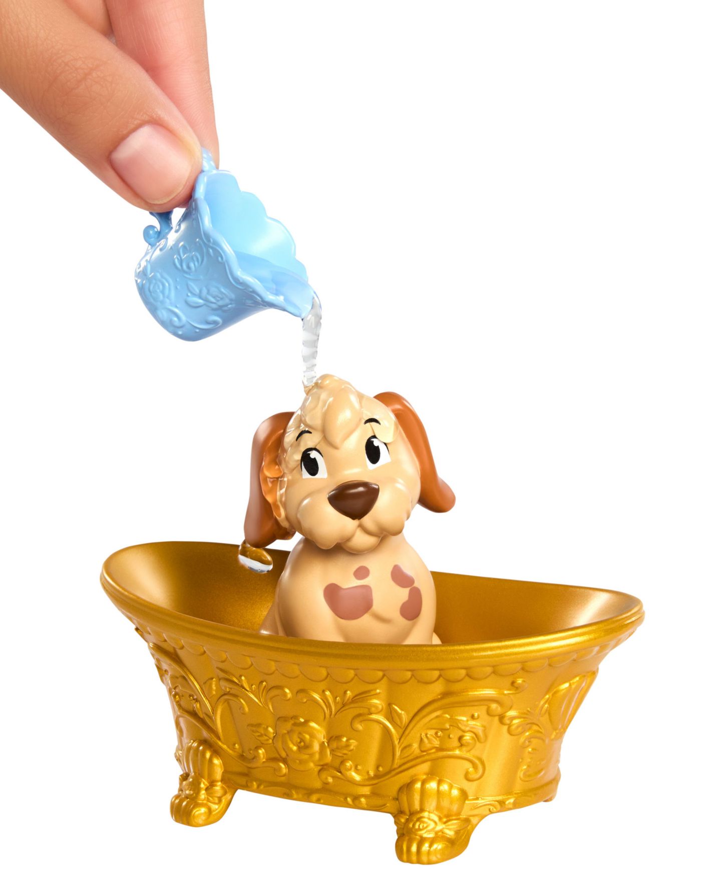 Детская кукла Disney Princess Bathe and Brush Belle Fashion Doll and Dog Figure — фото 3