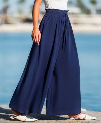 Women's Light and Loose Blue Pants