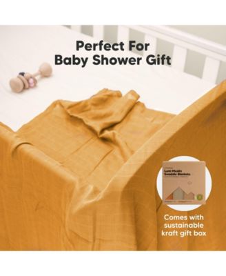 4pk Muslin Swaddle Blankets for Baby Boys, Girls - Baby Blankets, Swaddles for Newborns