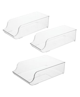 Clear Set of 3 Water Bottle Organizer and Soda Can Dispenser