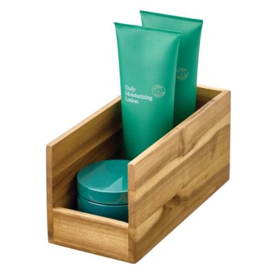 Acacia Wood Open-Front Pantry Bin - Set of 4 - Natural