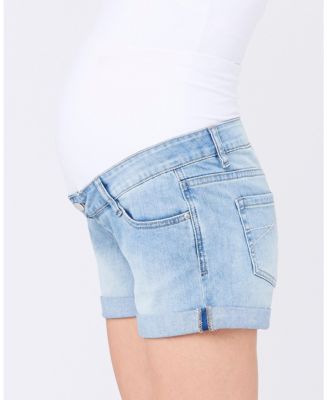 Maternity Denim Shorty Shorts