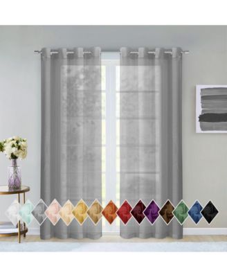 Malibu Linen Look Sheer Grommet Window Panel