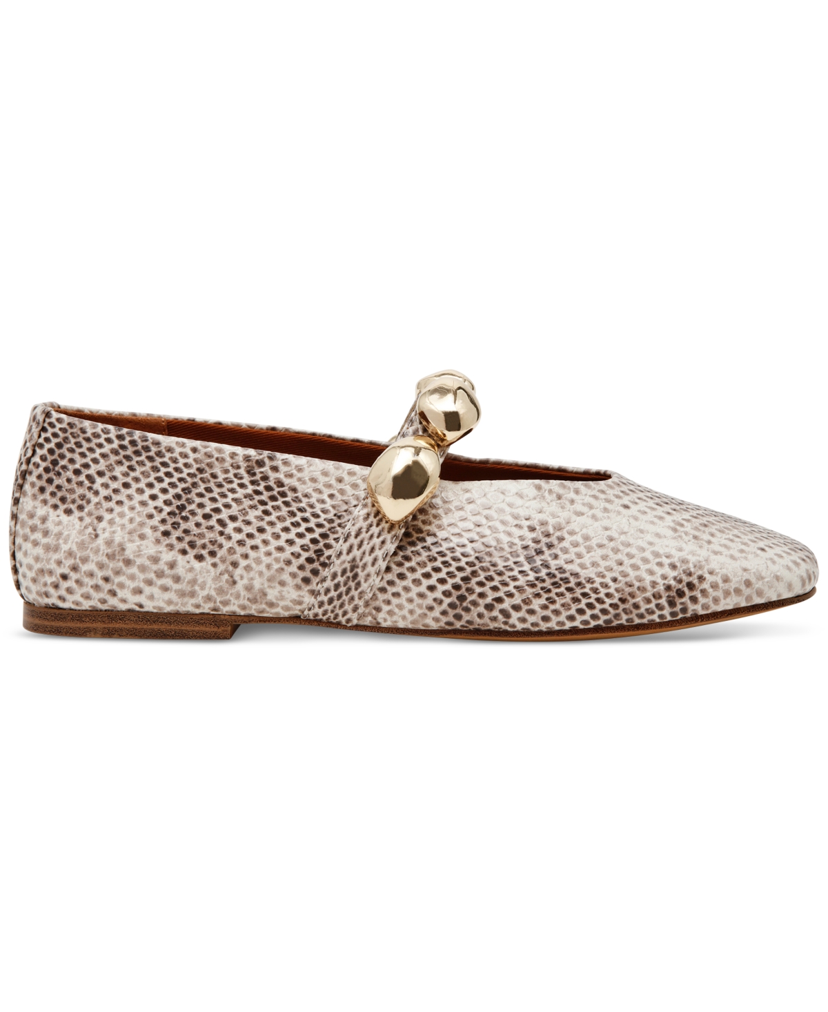 Steve Madden Poppin Embellished Mary-jane Flats In Animal Print