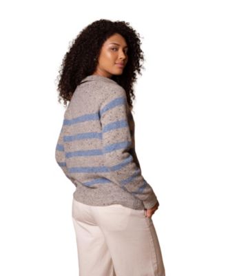 Women's Donegal Striped Polo Sweater