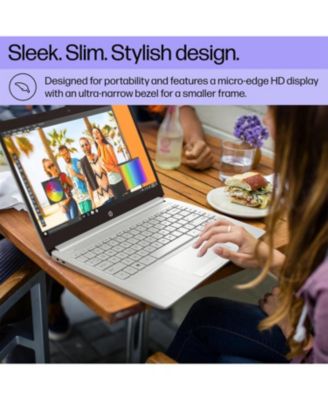 Portable Laptop, Student and Business, 14" HD Display, Intel Quad-Core N4120, 16GB DDR4 RAM, 64GB eMMC, 1 Year Office 365, Webcam, RJ-45, HDMI, Wi-Fi, Windows 11 Home, Silver