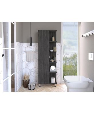 Urano Linen Cabinet Smokey Oak MDF