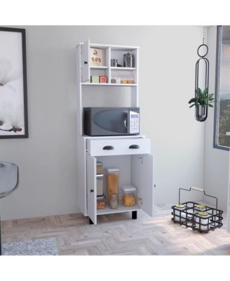 Cala Kitchen Island Anti Microbial Light Gray / White MDF