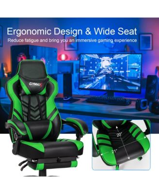 Office Computer Desk Chair Gaming Chair Adjustable Swivel w/Footrest