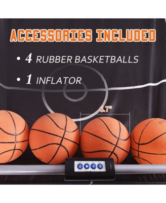 Dual LED Electronic Shot Basketball Arcade Game with 8 Game Modes 4 Balls Foldable