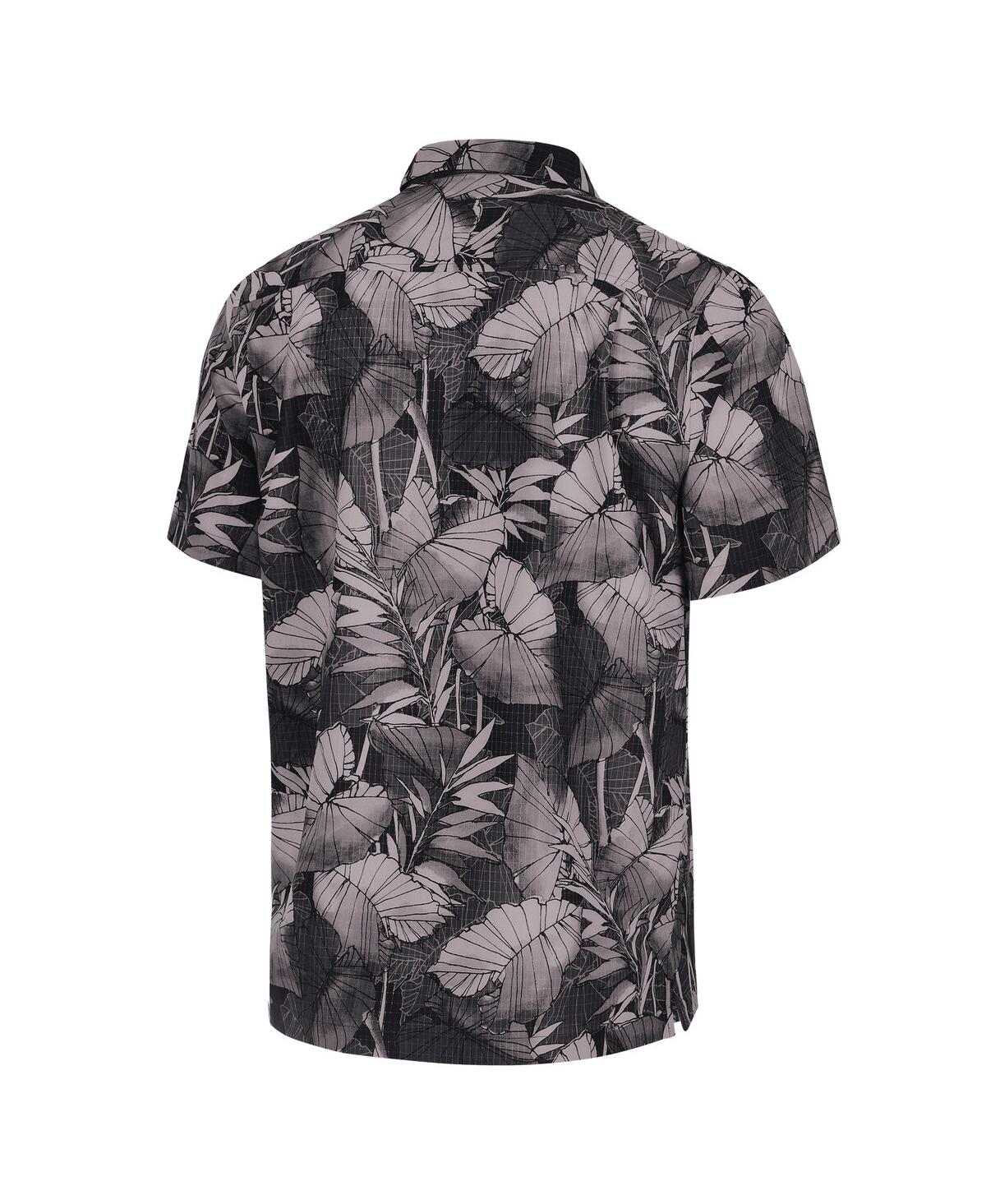 Tommy Bahama Men's Black Ucf Knights Coast Nuevo Fronds Button-up Shirt In Gray
