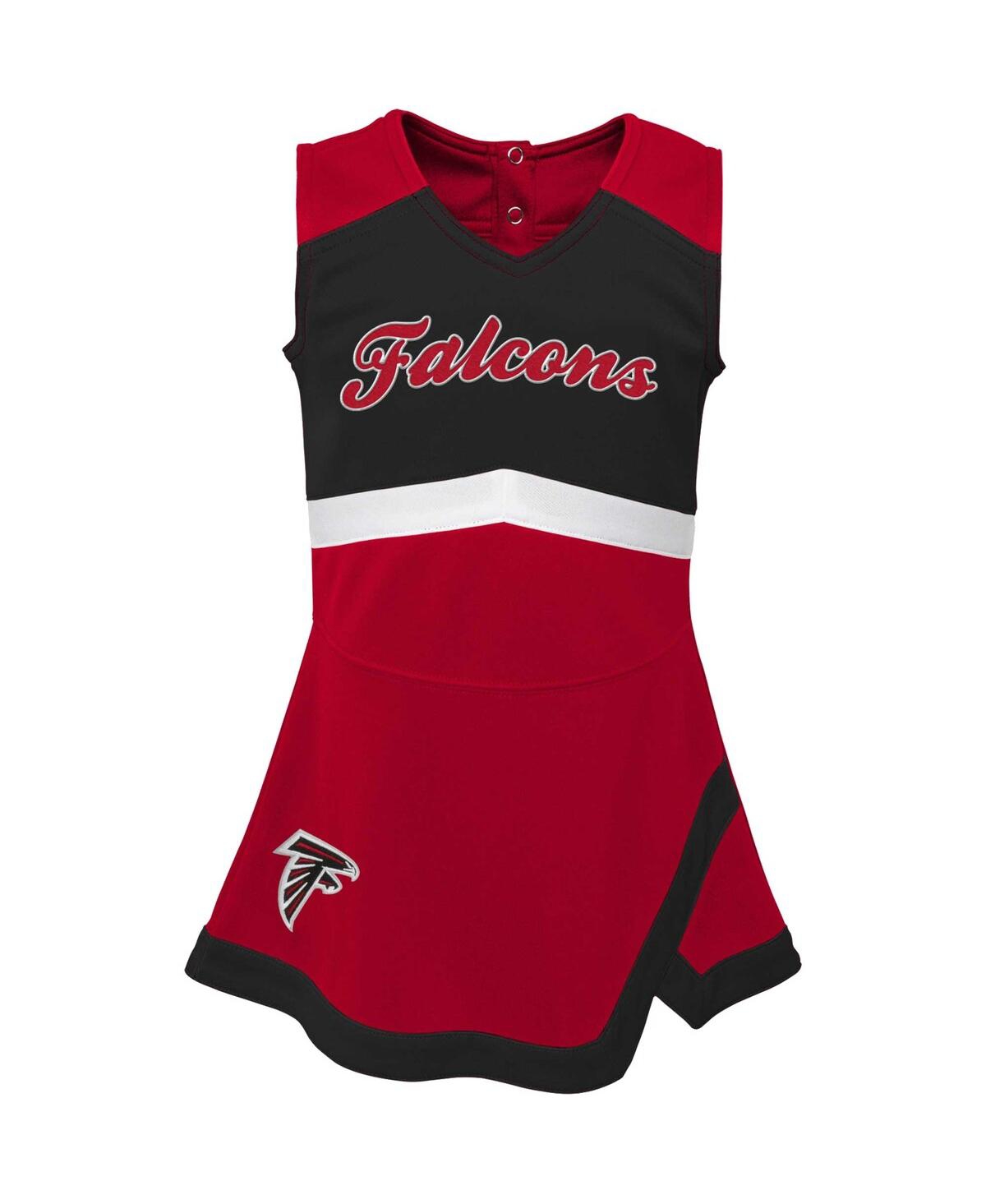 Outerstuff Girls Baby Boys And Girls Red Atlanta Falcons Cheer Captain Jumper Dress In Red