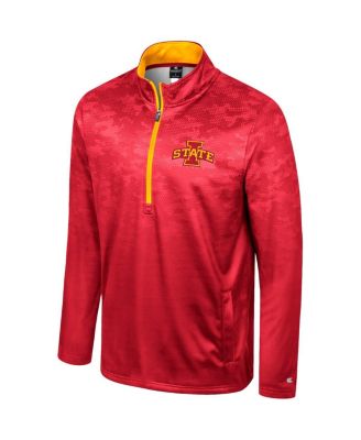 Men's Cardinal Iowa State Cyclones The Machine Half-Zip Jacket