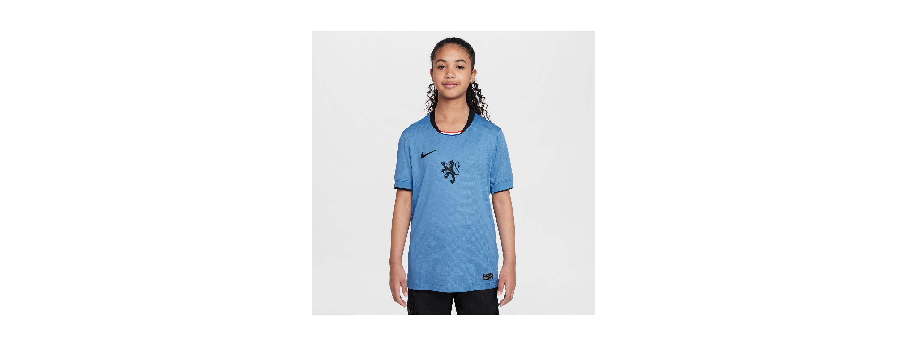 Nike Big Boys and Girls Blue Netherlands Women's National Team 2025/26 Away Replica Jersey