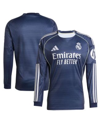 adidas - Men's Blue Real Madrid 2025/26 Home Long Sleeve Replica Jersey