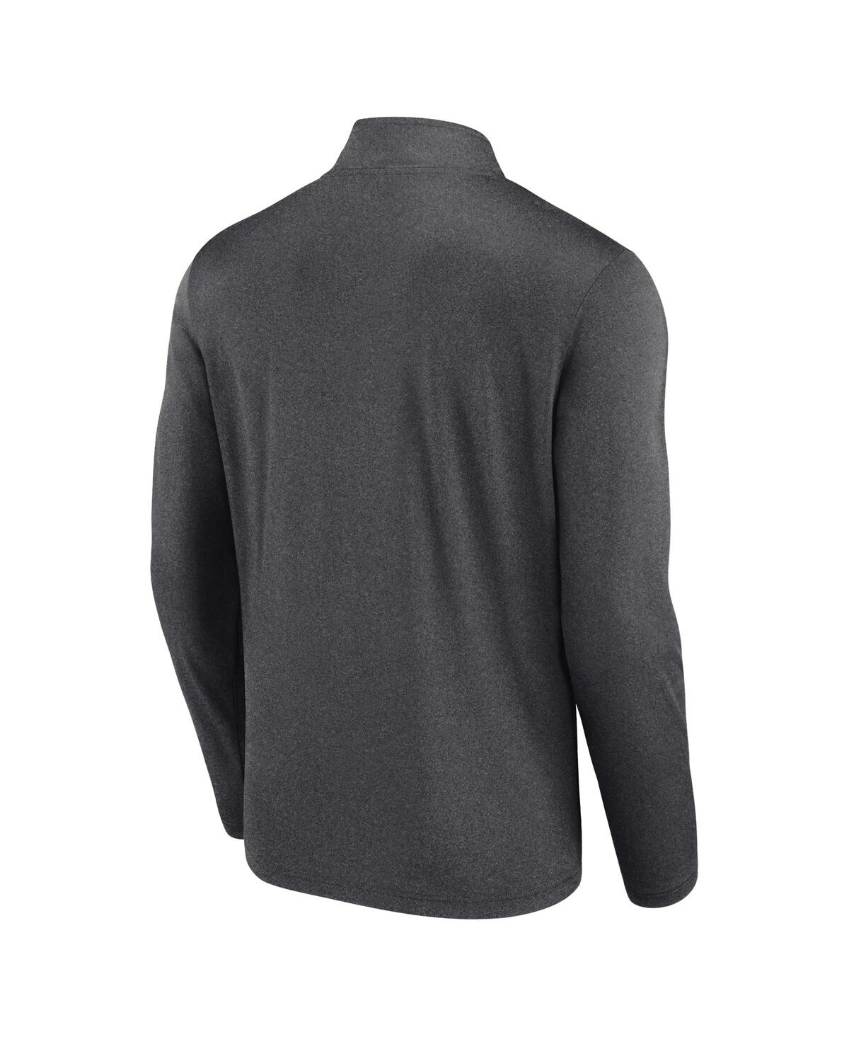 Fanatics Men's Charcoal Jacksonville Jaguars Head-to-head Quarter-zip Pullover Sweatshirt In Gray