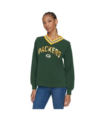 Tommy Hilfiger - Women's Green Bay Packers Alice V-Neck Pullover Sweatshirt