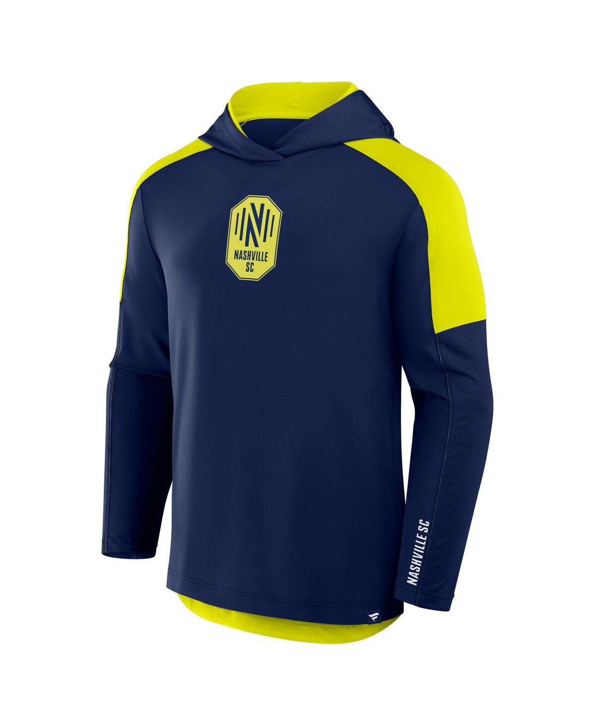 Fanatics Men's Navy Nashville Sc Red Card Transitional Pullover Hoodie In Blue