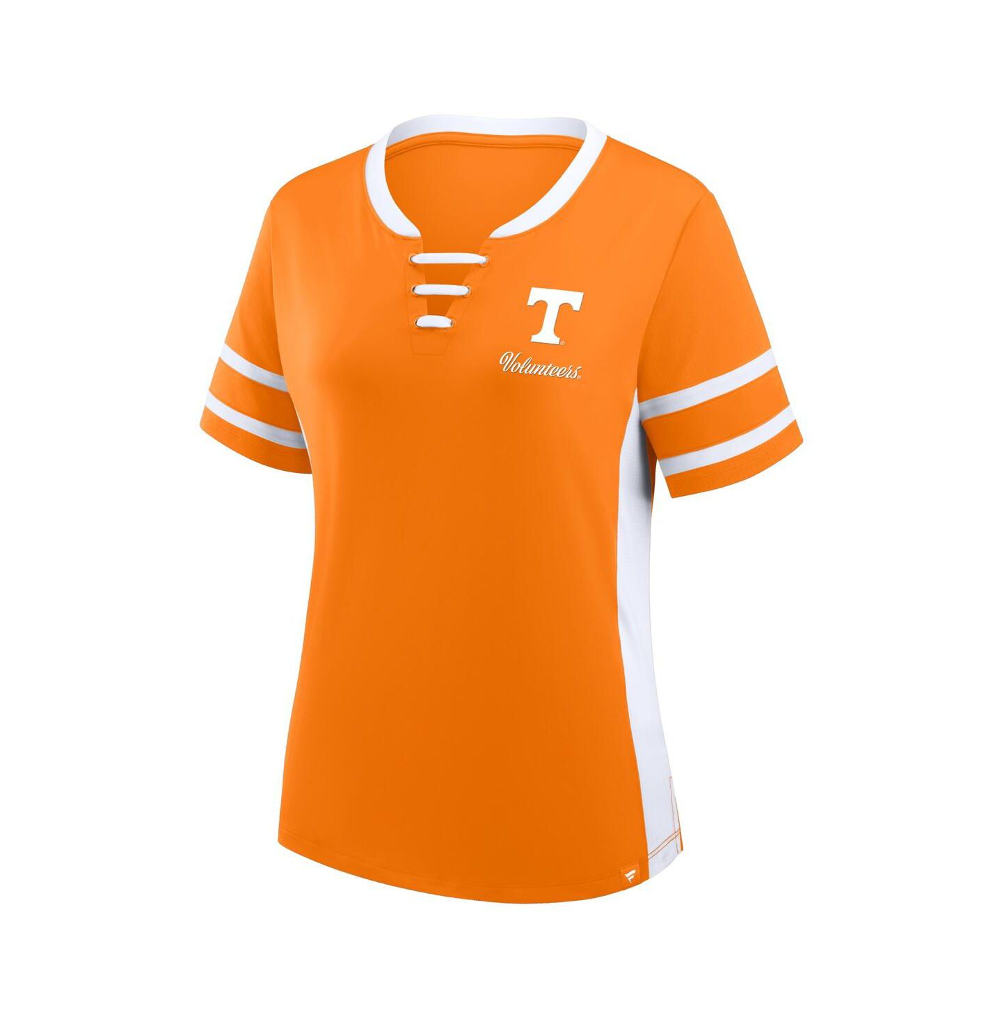 Женская футболка Fanatics Tennessee Orange/White Tennessee Volunteers Be Fearless Athena Lace-Up — фото 2