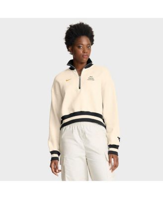 Nike - Women's Tan West Virginia Mountaineers Legacy Half-Zip Sweatshirt