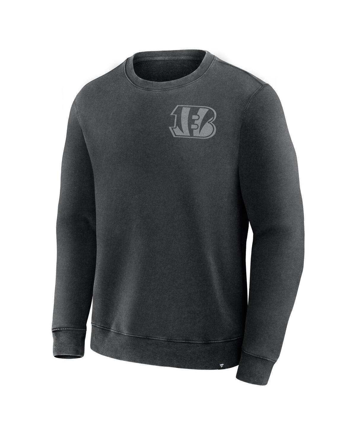 Fanatics Men's Black Cincinnati Bengals Deep Route Pullover Sweatshirt In Black