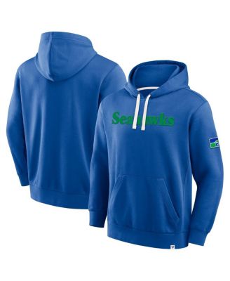 Men's Royal Seattle Seahawks New Horizons Heritage Pullover Hoodie