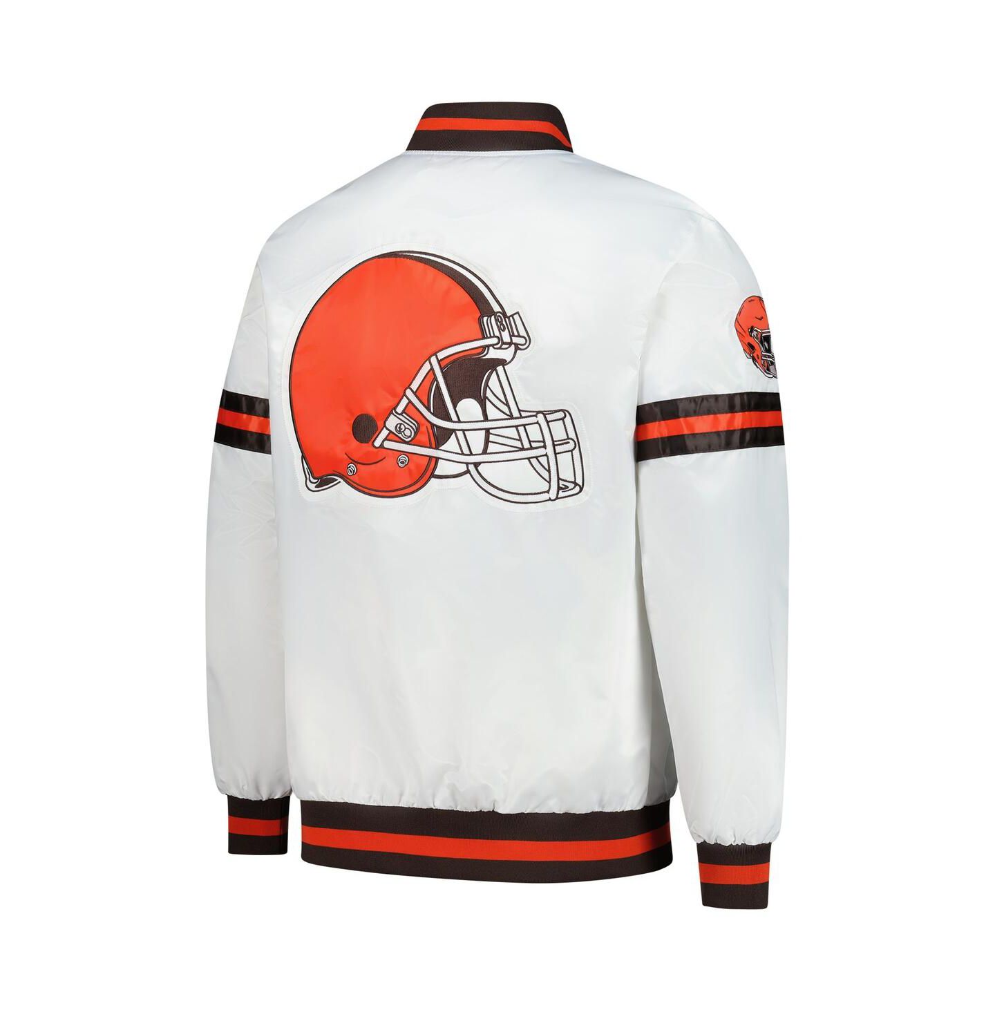 Мужская куртка Starter White Cleveland Browns Scout Full-Snap Varsity — фото 3