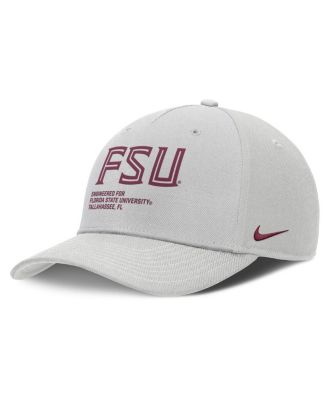 Nike - Men's Gray Florida State Seminoles 2025 Sideline Dust Pinched Rise Adjustable Hat