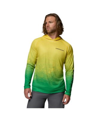 Columbia - Men's Yellow Oregon Ducks PFG Gradient Water Super Terminal Tackle Hoodie T-Shirt