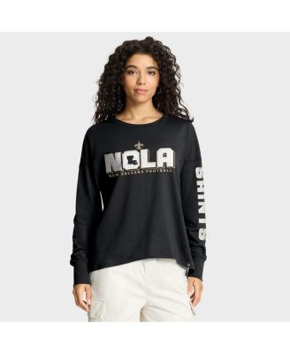 Fanatics - Women's Black New Orleans Saints Hometown Legacy Long Sleeve T-Shirt