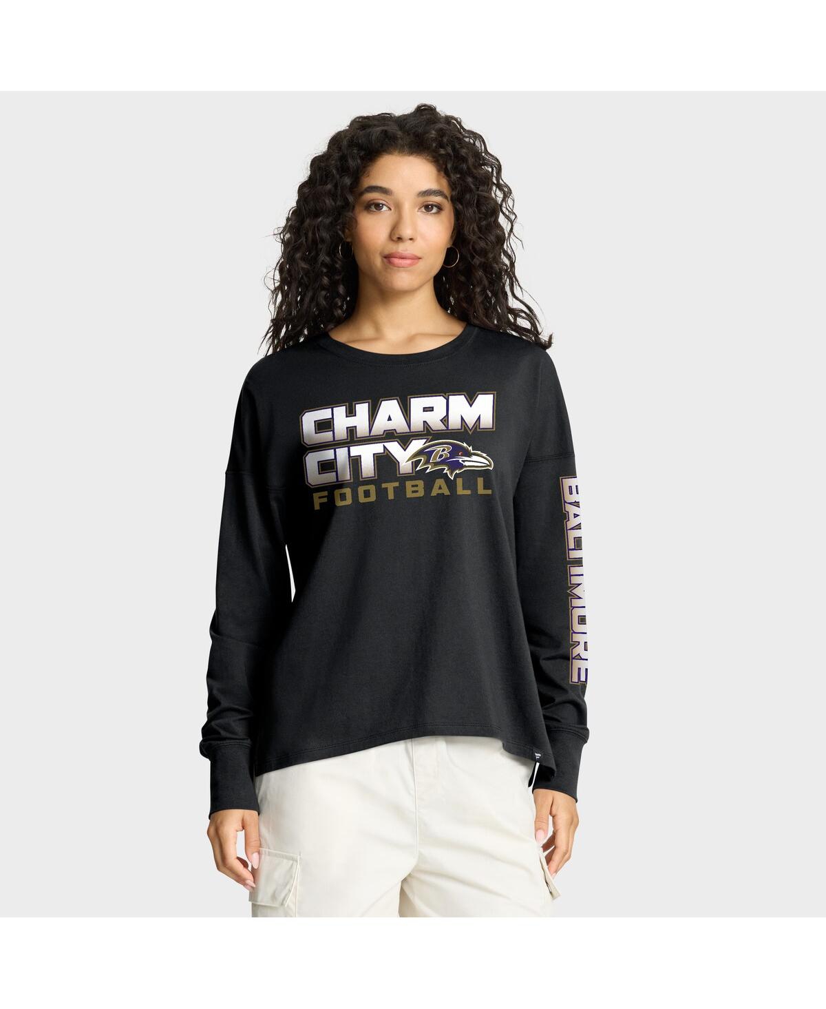 Fanatics Women's Black Baltimore Ravens Hometown Legacy Long Sleeve T-shirt In Black