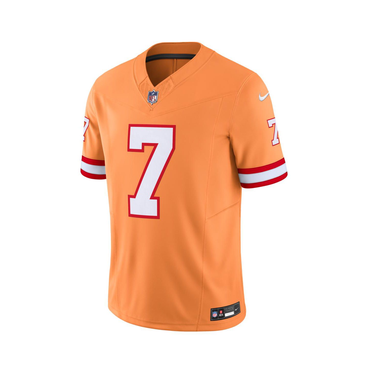 Мужской топ Nike Bucky Irving Orange Tampa Bay Buccaneers Alternate 2 Throwback Vapor F.U.S.E. Limited Jersey — фото 2