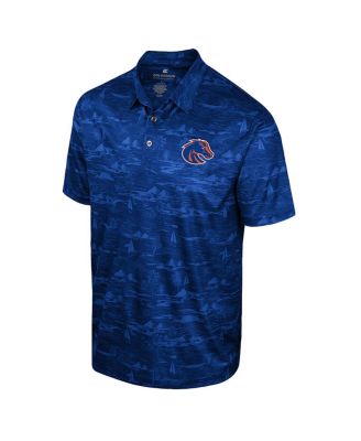Men's Royal Boise State Broncos Daly Print Polo Shirt