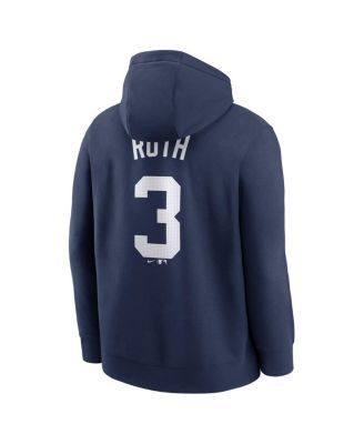 Men's Babe Ruth Navy New York Yankees Retired Player Name Number Club Pullover Hoodie