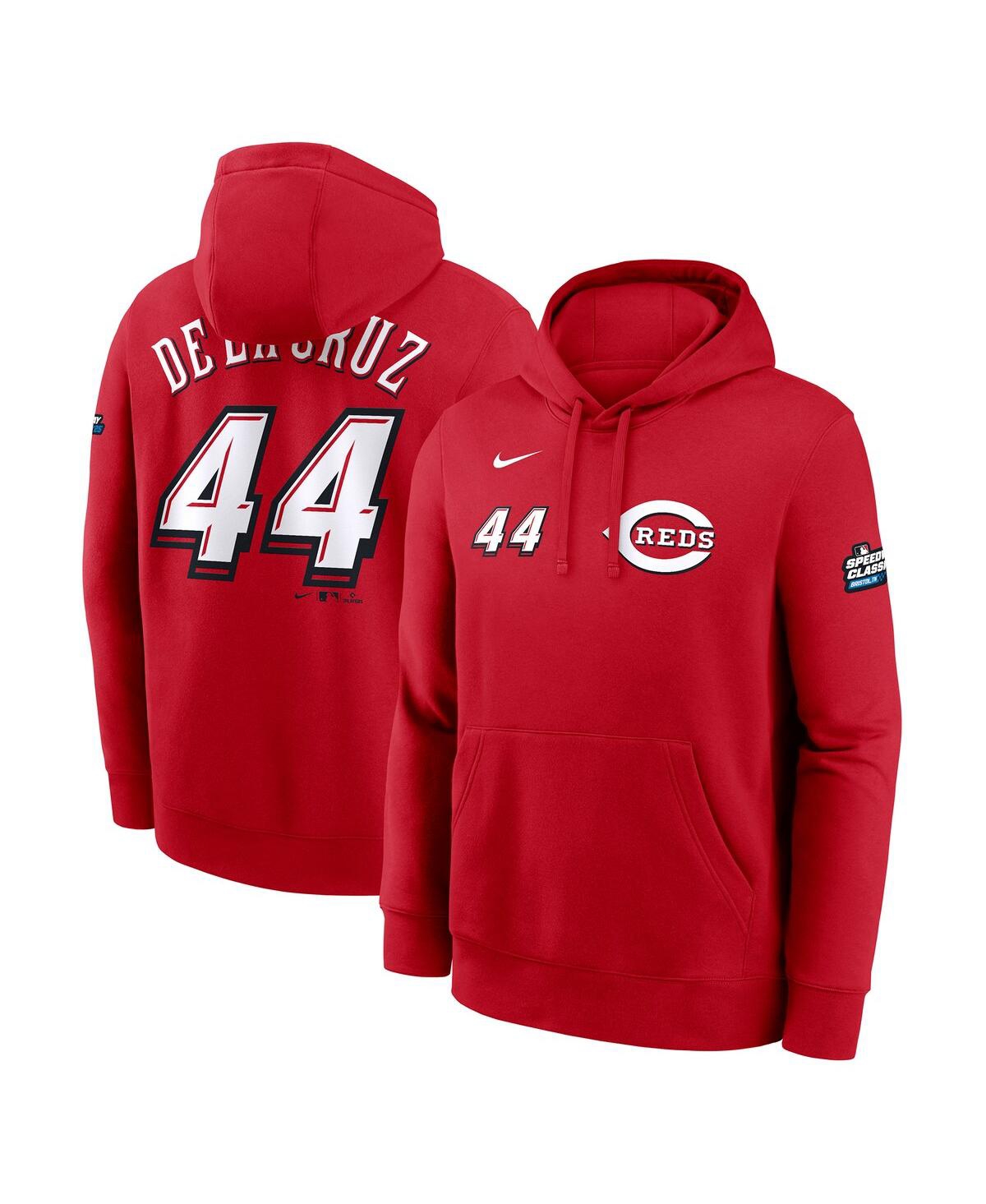 Nike Men's Elly De La Cruz Red Cincinnati Reds 2025 Mlb Speedway Classic Name Number Hoodie In Red