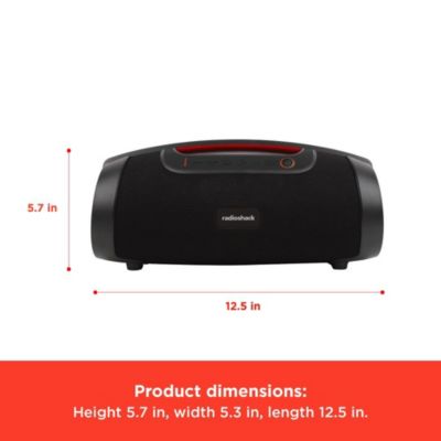 Portable Bluetooth Speaker in Pump Style 80W IPX5 Splashproof RGB Black with TWS For Pairing