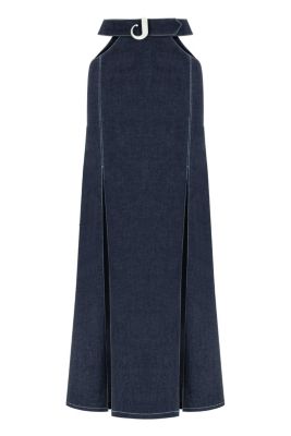 Women's Siena Maxi Denim Skirt - High-Waisted A-Line Blue