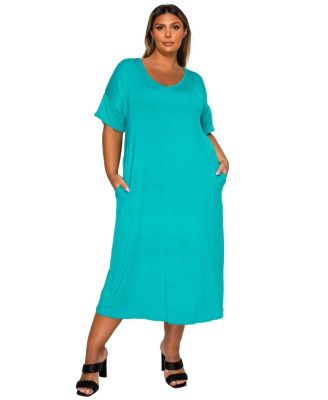 Plus Size Olivia Pocket Midi Dress