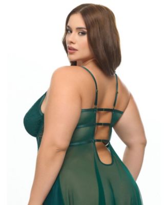 Plus Size Dawn Satin Babydoll