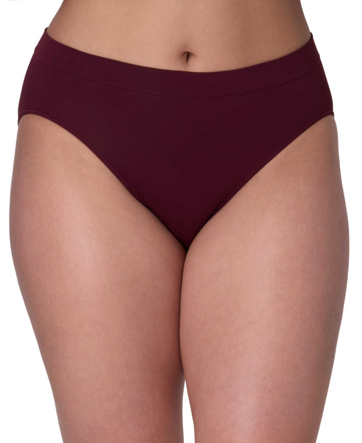 Bali One Smooth U All-over Smoothing Hi Cut Brief Underwear 2362 In Burgundy