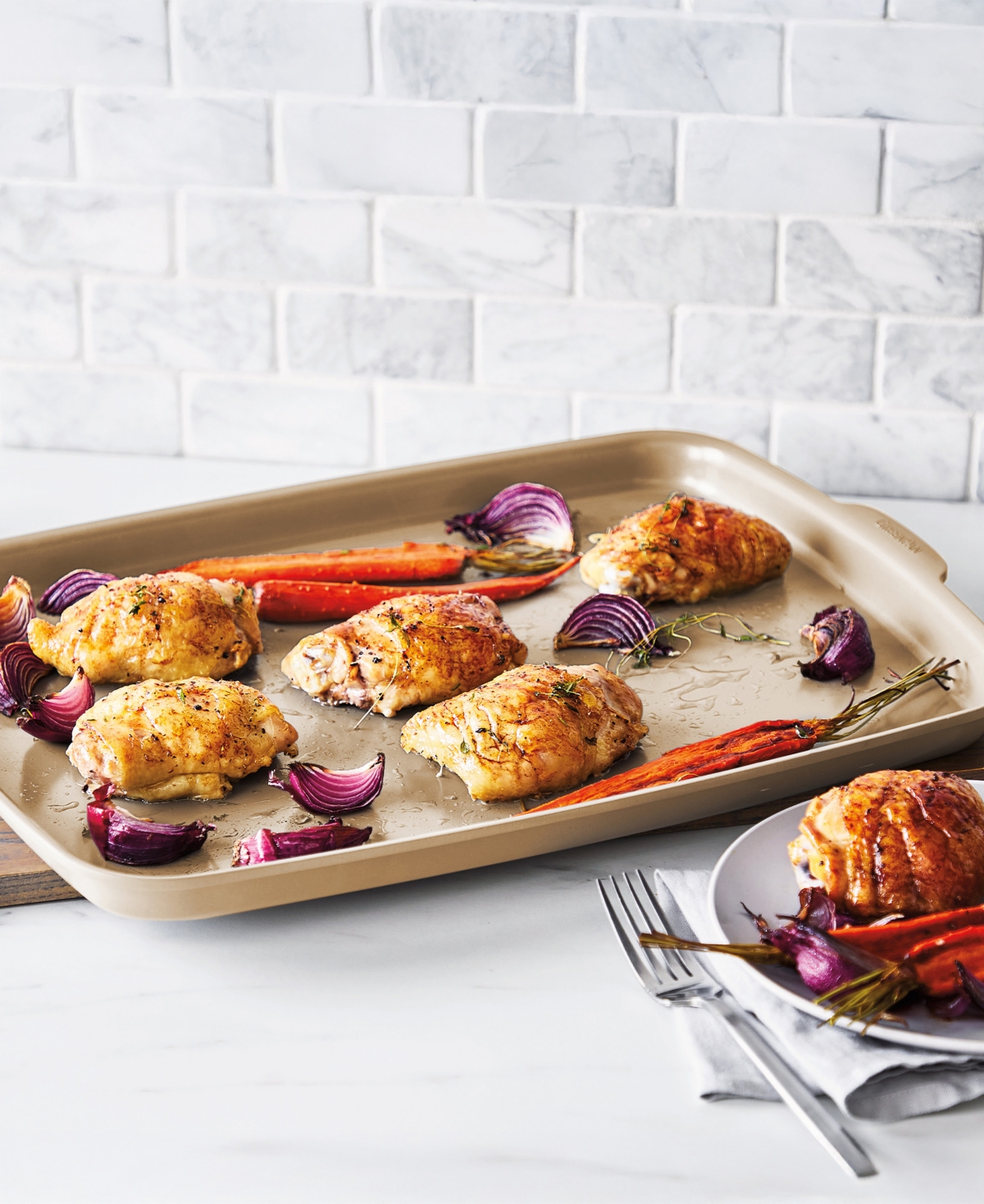 Greenpan Premiere Ceramic Nonstick Ovenware Half Sheet Baking Pan In Brown