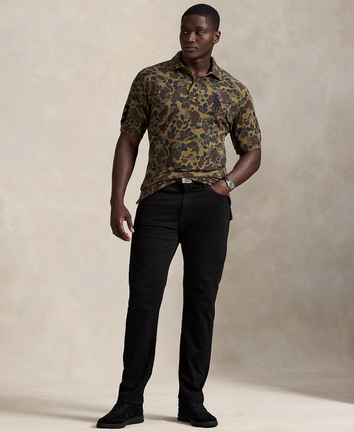 Polo Ralph Lauren Men's Big & Tall Printed Short Sleeve Shirt In Brown