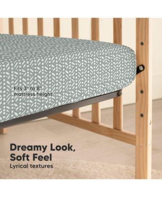 Lyra Muslin Crib Sheets for Boys, Girls, 2pk 52x28 Cotton Baby Crib Mattress Sheets Fitted, Soft, Breathable