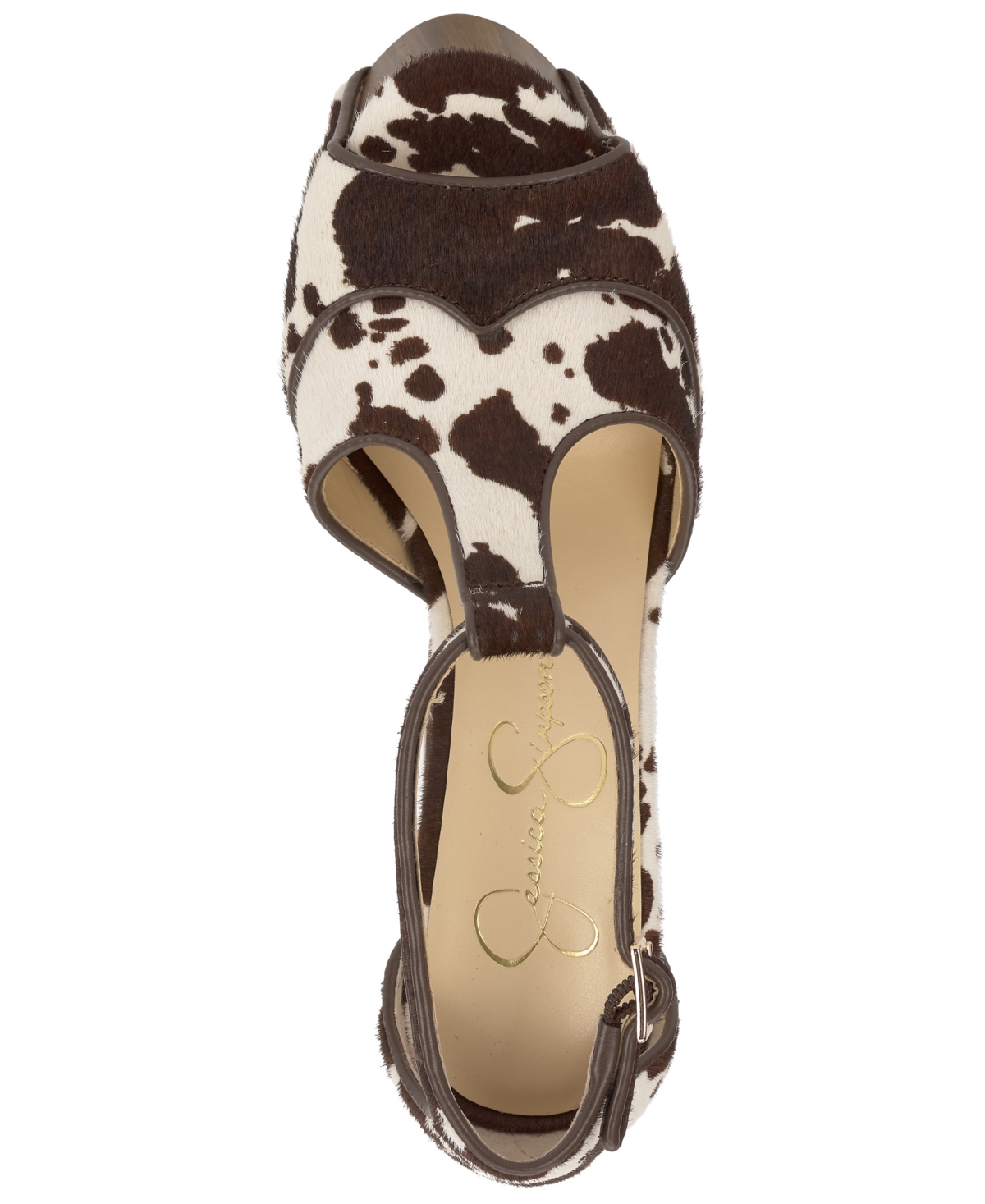 Jessica Simpson Dany Ankle Strap Peep Toe Platform Sandal In Brown