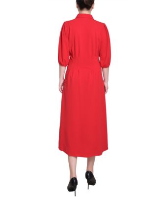 Women's Elbow Sleeve Midi Dress