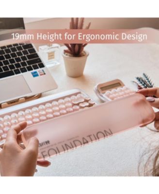 DOT Foundation Mechanical Keyboard with Jelly Palm Rest, 75% Hot-swappable, Rechargeable, Multi-Connection for Windows