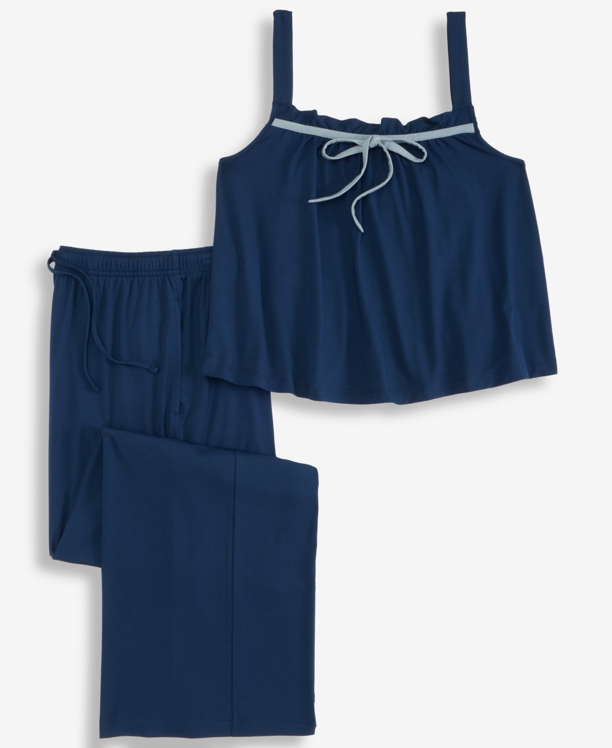 State Of Day Women's 2-piece Sleeveless Top And Pants Sleep Set, Regular And Plus, Macy's Exclusive In Blue