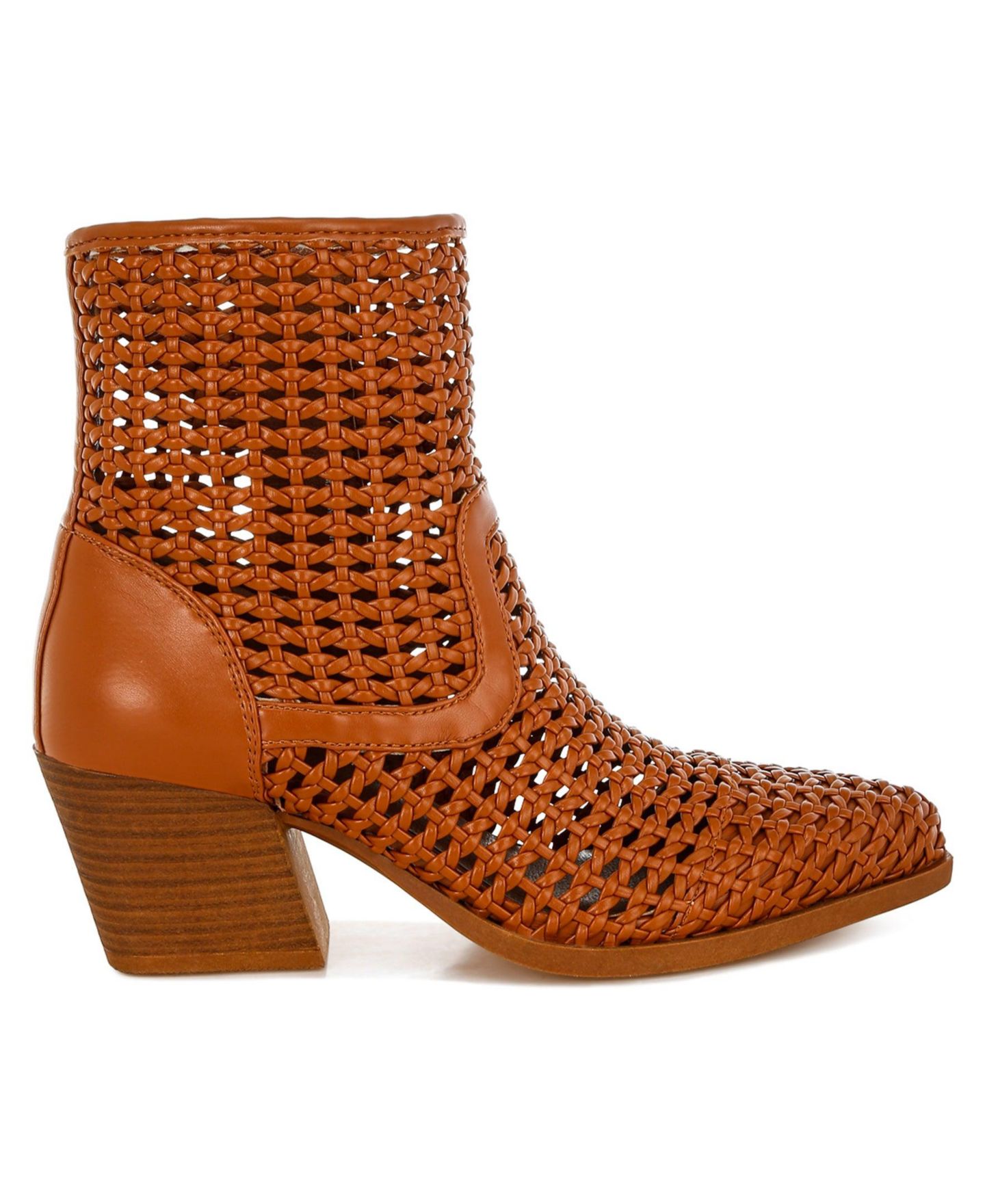 Женские ботинки Rag & Co Artisole Woven Pleather Block, цвет: Бежевый / Хаки — фото 4