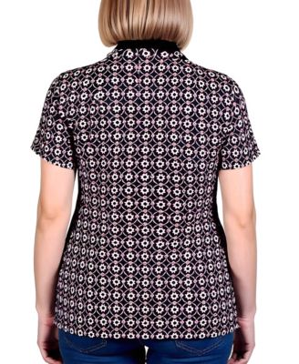 Plus Size Short Sleeve Cowl Neck Top