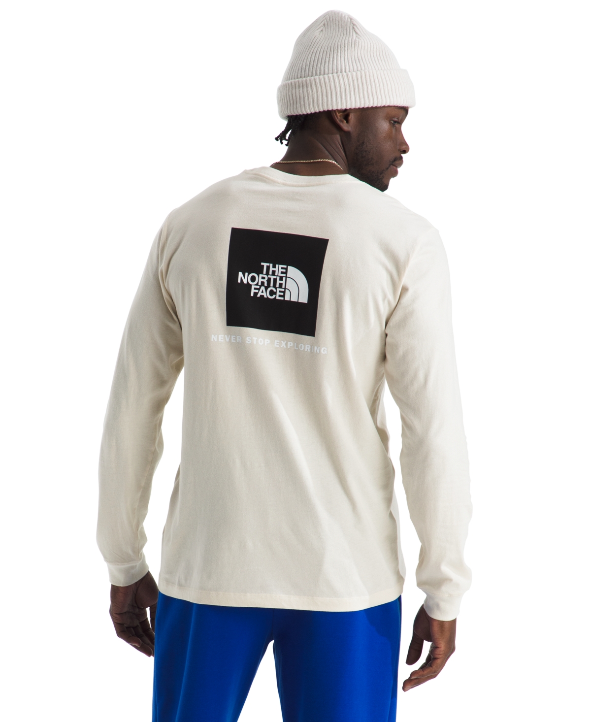 The North Face Men's Evolution Box Long Sleeve T-shirt In White